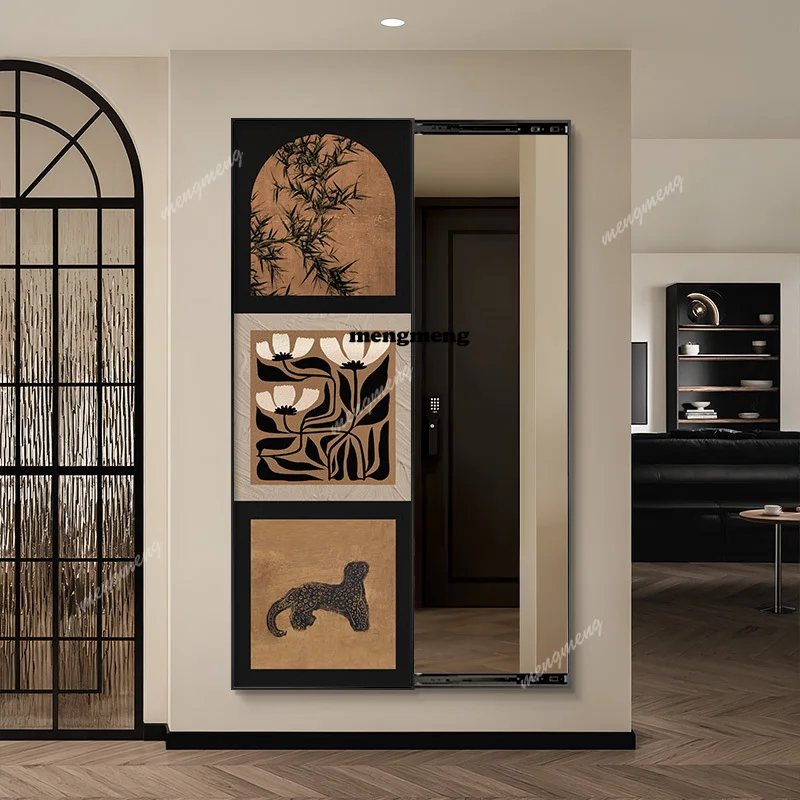 

Rectangle Modern Mirror Living Room Women Makeup European Mirror Wall Sticky Dressing Adornos Para El Hogar Decoration Home