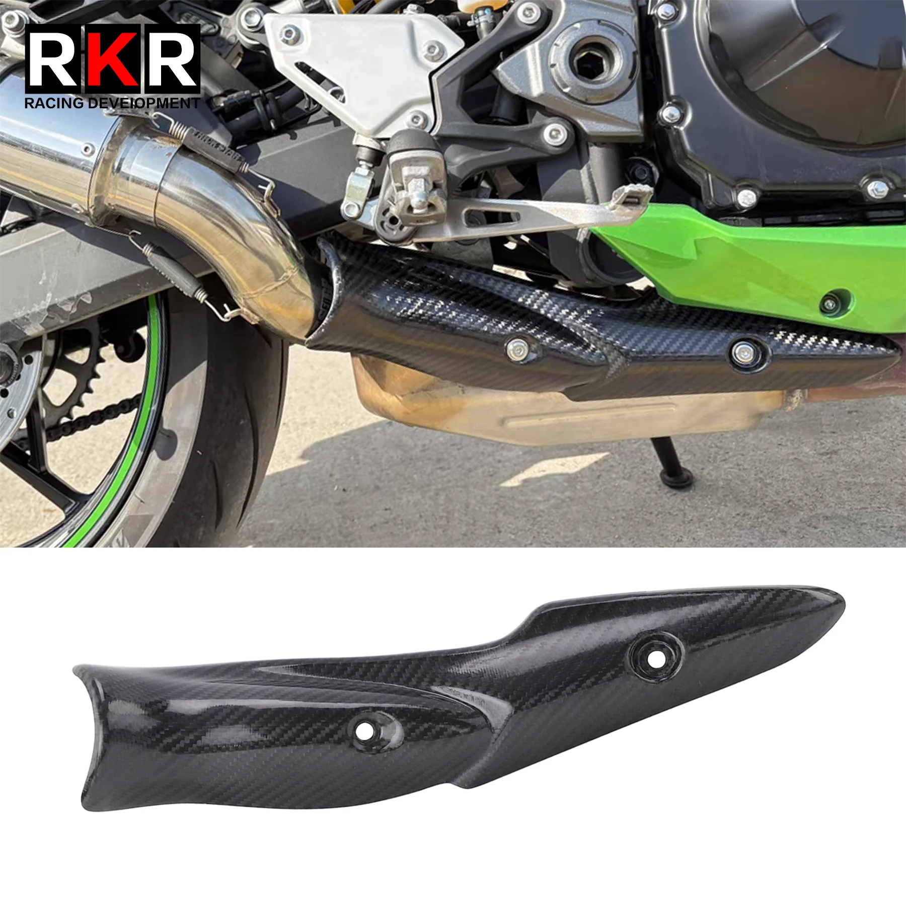 

Motorcycle Exhaust System Mid Link Pipe Carbon Fiber Heat Shield Cover Guard Anti-Scalding Shell for KAWASAKI Z900 Z900e Z 900