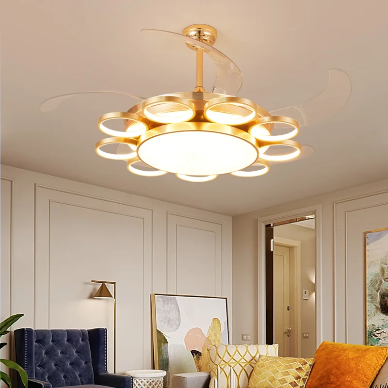 

Latest 2024 Model Lamp Hotel Bedroom Led Ceiling Fan With Light Chandler Light for Home