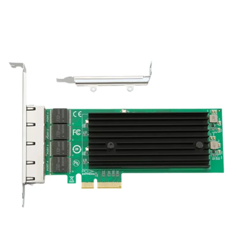 

Для Pcie 4-портовая сетевая карта 2,5G RJ45 для PCI Express 100/1000M/2500 Мбит/с Gigabit Ethernet-адаптер I226 чип для ПК ноутбука