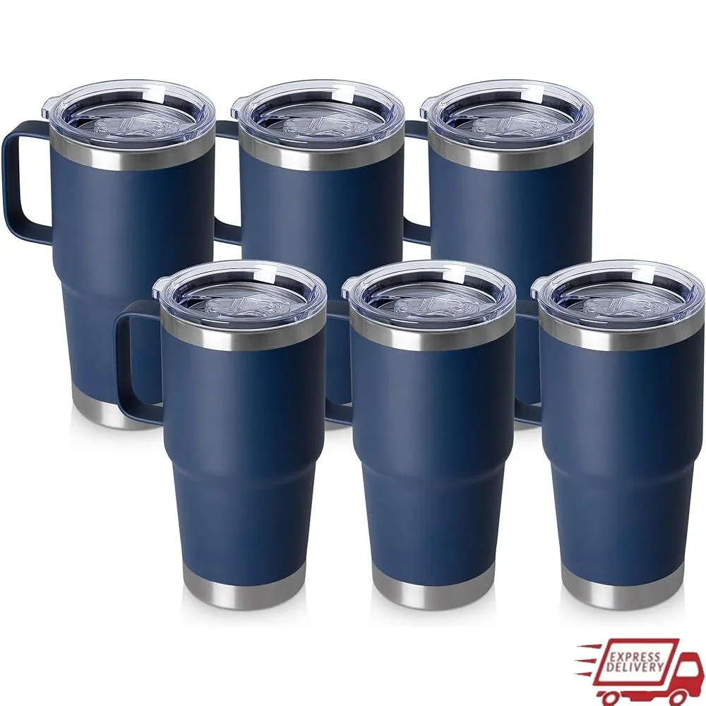 

Vacuum Insulated Coffee Mug 20oz with Handle Stainless Steel Double Wall Travel Tumbler Leak Proof Outdoor Use