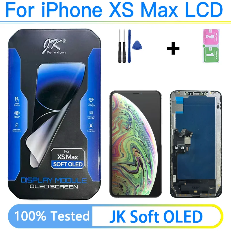 JK Soft OLED A1921, A2101, A2102, A2104 Premium Lcd For iPhone XS Max Display Touch Screen Digitizer Panel Assembly