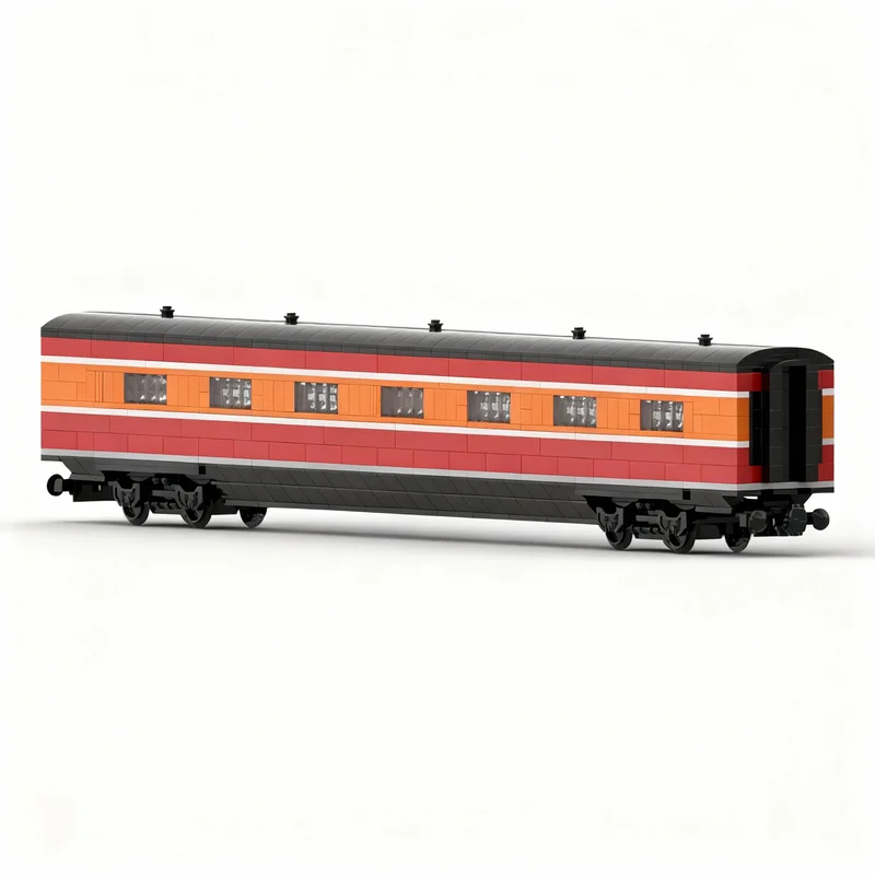781pcs MOC Daylight Passenger Car Model Toy Building Blocks Architecture Christmas Gifts Assemble Birthday Creative Kids Idea