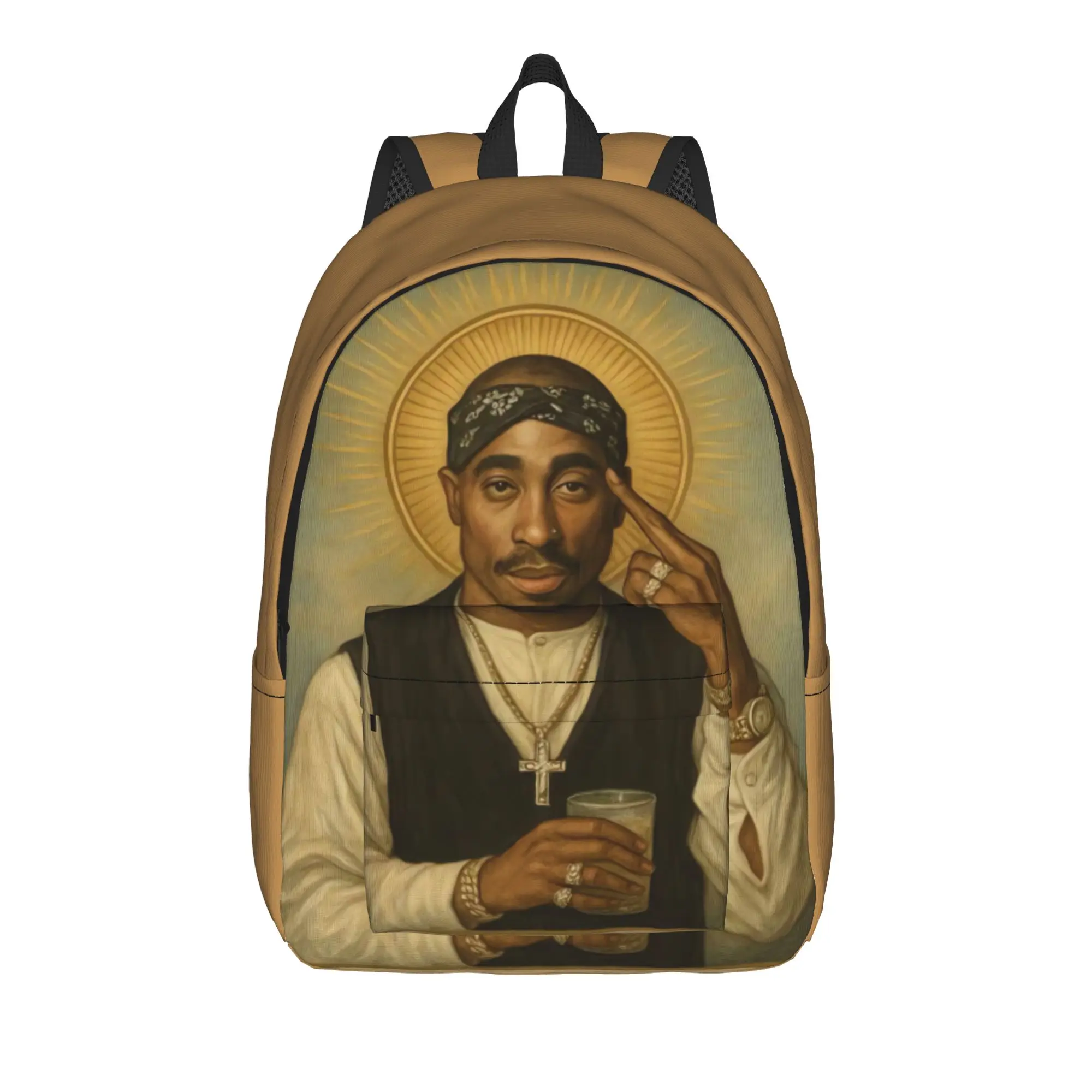 Tupac 2pac King Of Rap 90's Backpack  Travel Backpacks Men Style School Bags Design Breathable Rucksack