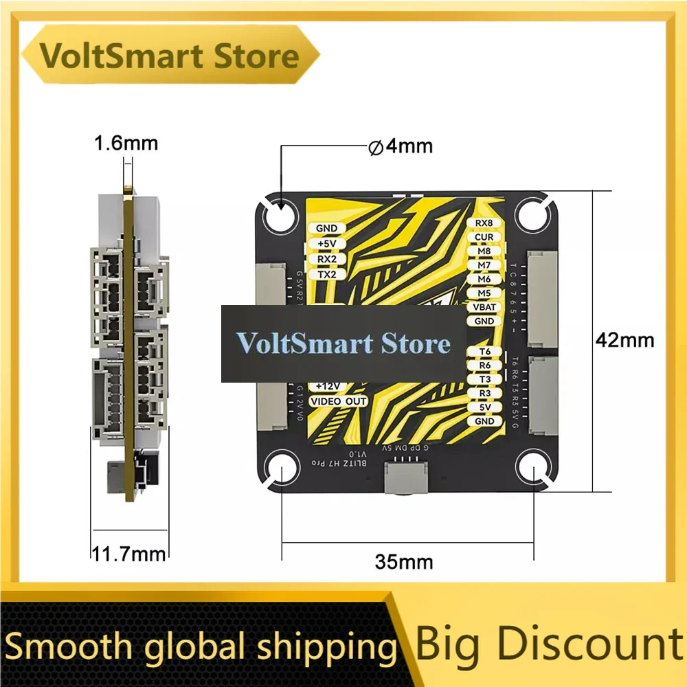VoltSIFlight BLITZ H7 Pro Combo Set W/ E80 Single ESC 2-8S Supports DShot150/ 300/ 600/ MultiShot /OneShot For RC FPV Freestyle