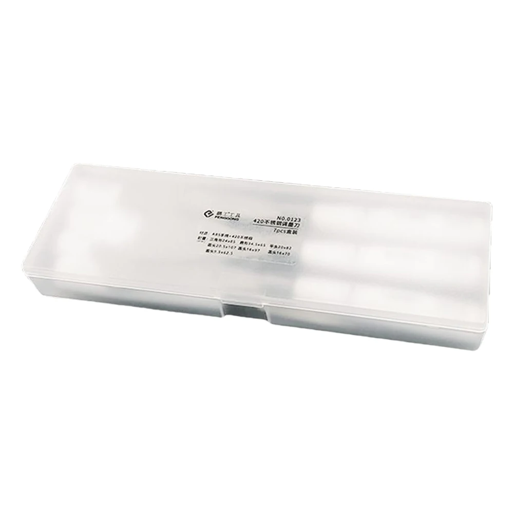 7 ชิ้น/เซ็ตภาพวาดสีน้ํามันมีดสแตนเลสสีมีด Palette ศิลปินไม้พายสีผสม Scraper ภาพวาดมีดอุปกรณ์ศิลปะ