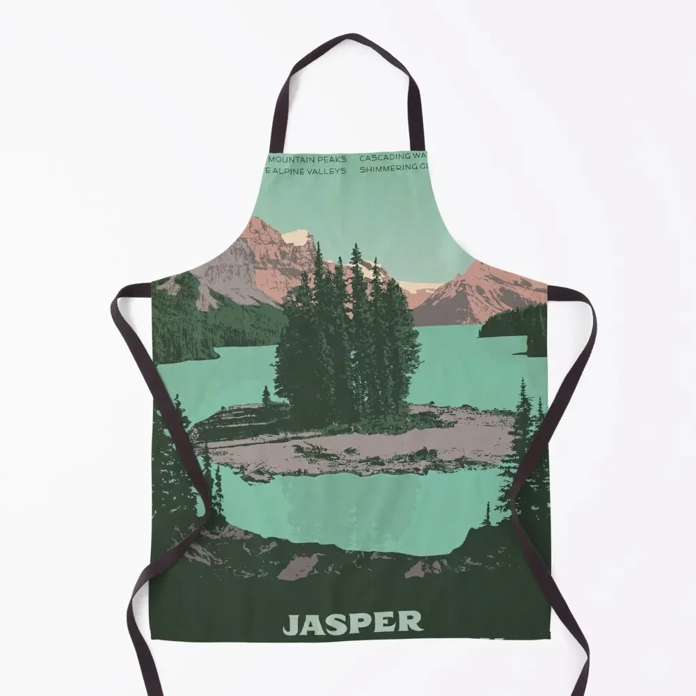 

Jasper National Park poster Apron Household Items Useful Kitchen New 2022 Year Kitchen Supplies Idea Goods Chef Accessory Apron