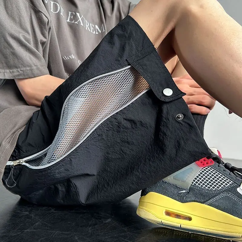 Splicing Charging Shorts Men's Summer Thin Waterproof Tooling Five-point Pants Running Fitness Basketball Sports Pants