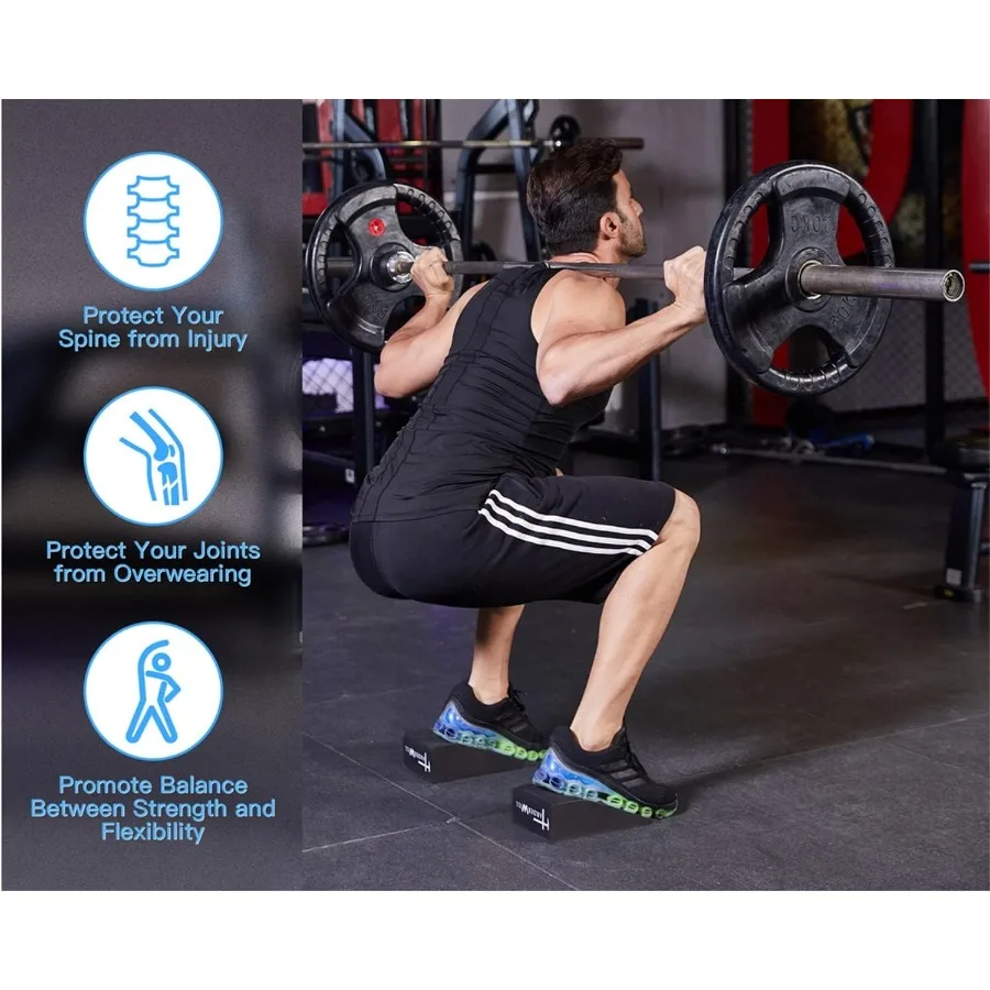 اليوغا رغوة إسفين كتل زوج العجل رفع كتلة العجل نقالة اليوغا المعصم دعم رفع اللياقة البدنية بيلاتيس كعب نقالة القرفصاء نحن