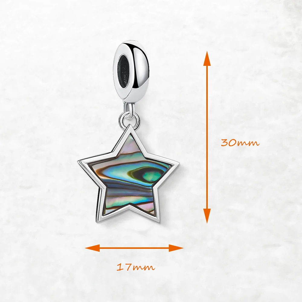 Shell Star Dangle Charm Pendant 925 Sterling Silver Bohemia Gift For Women Men Jewelry