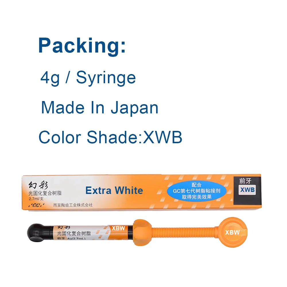 Dental Composite Resin Extra White XBW BW Beauty Bleach White Teeth Veneer Resin Light Cure Opaque Professional Dentistry