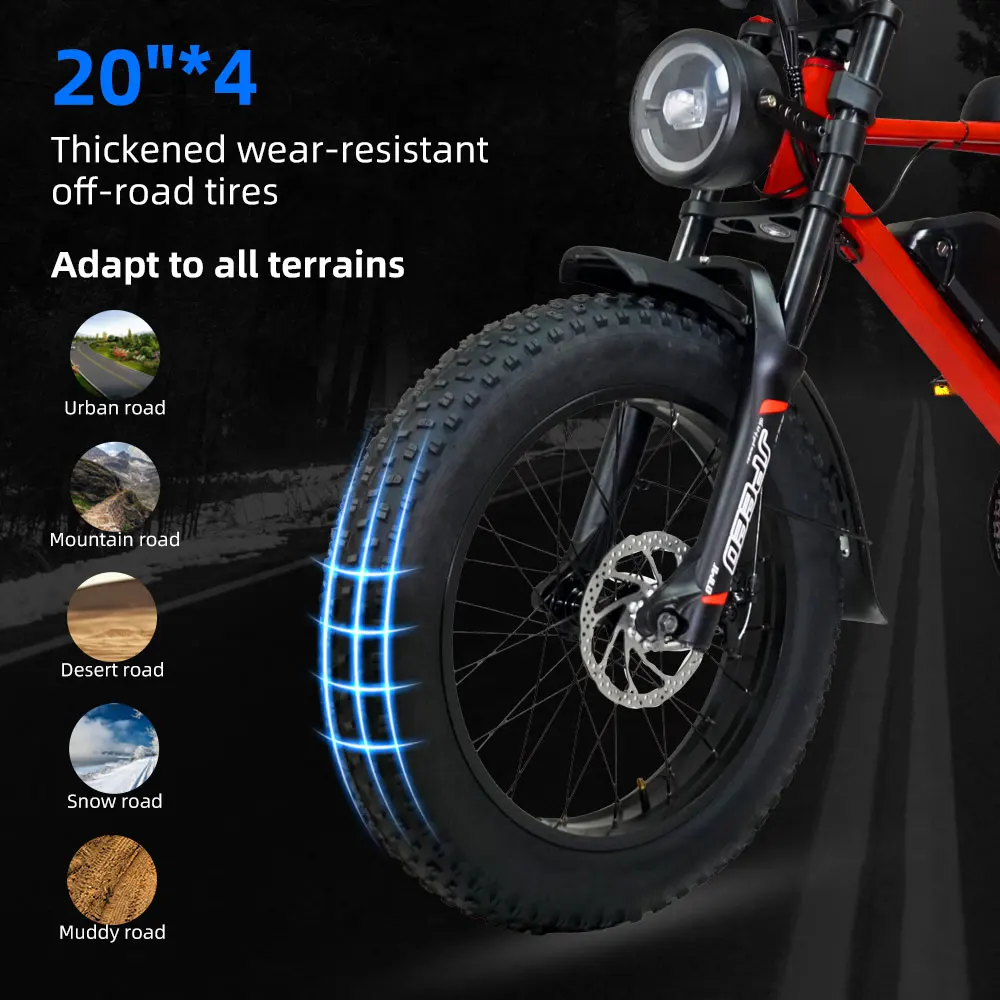 Factory Wholesale Hot Sell Fat Tire E-bike Cycle E Bicycle High Speed Ebike Bikes Electric Carbon 20 Inch Men Mountain Bike