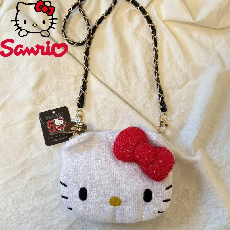  Hello Kitty's New Mini Women's Shiny Shoulder Bag Cartoon Cute Women's Mini Shoulder Crossbody Bag Cartoon Women's Bag