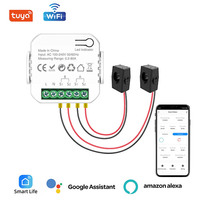 Tuya WIFI Smart Energy Meter Production Consumption Monitoring Meter APP Control with 1/2CT Electricity Statistics 50/60Hz
