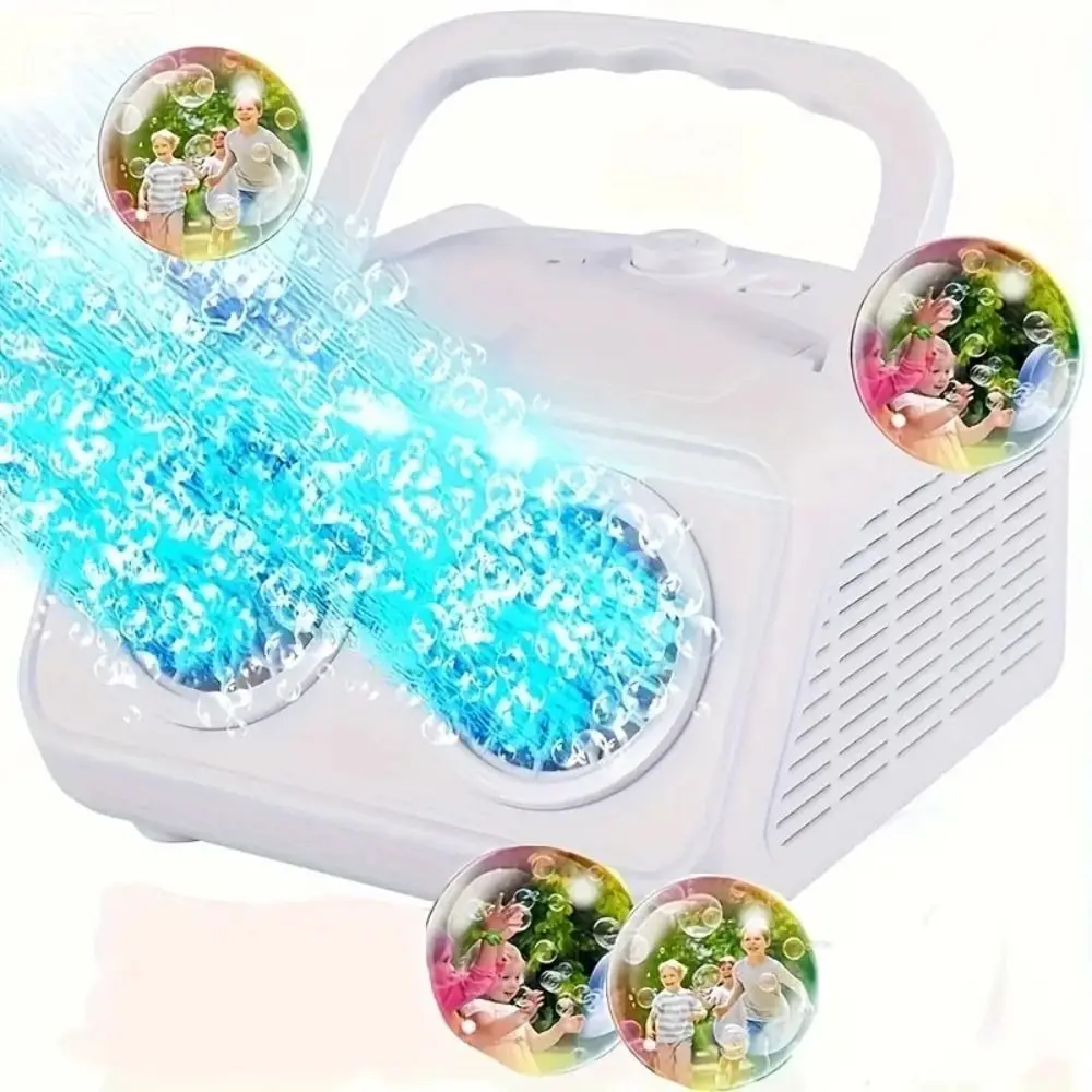 

Fully Automatic Automatic Bubble Machine 26 Holes With 2 Fans Electric Bubble Blower Toys Stage Shows Multi Hole
