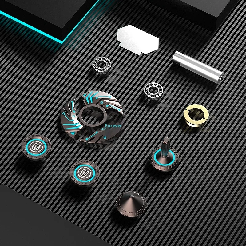 Flame Metal Fidget Spinner Night Glow multifuncional negro Tech Student Set mano juguetes para dedos retorcidos juguete para aliviar el estrés