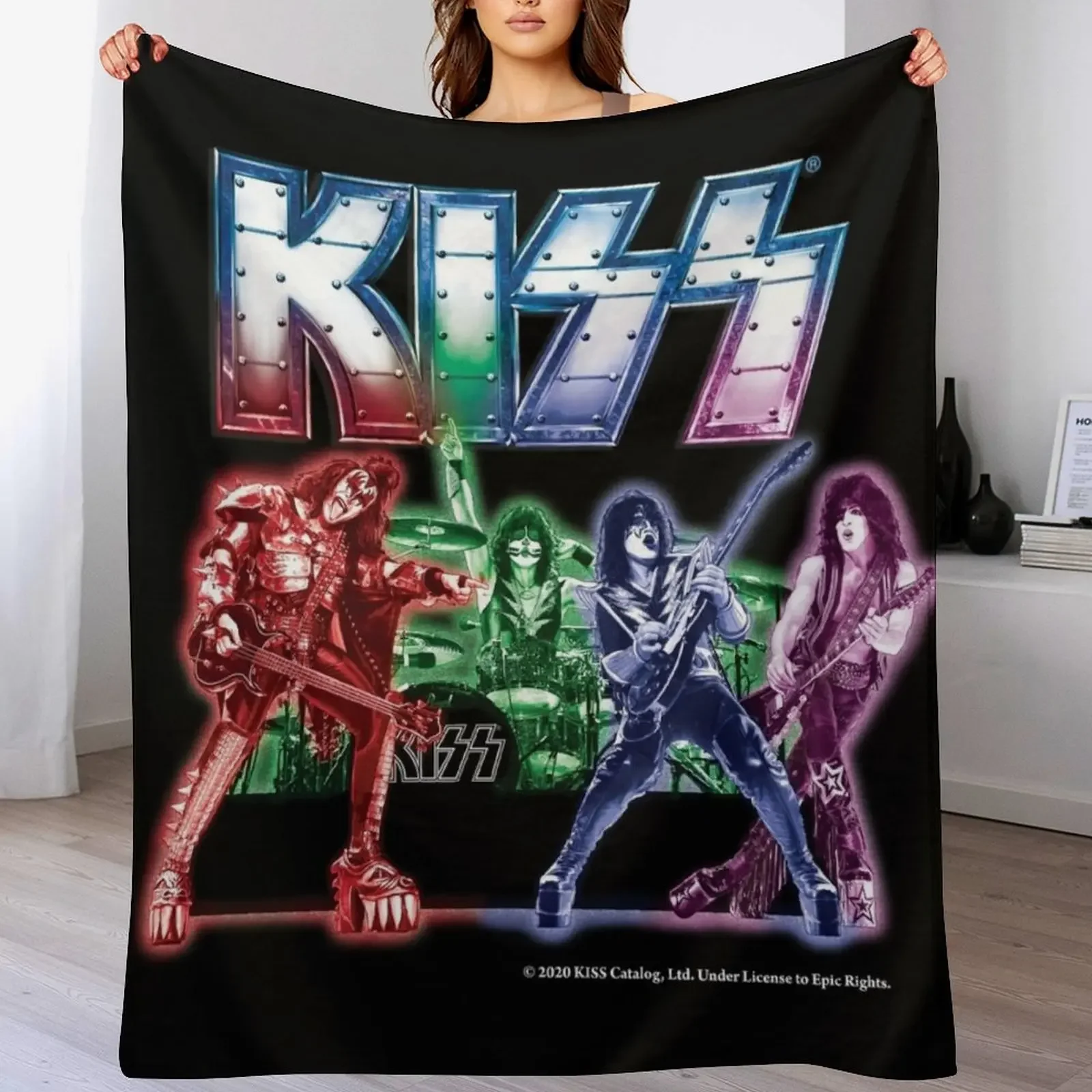 

KISS band Throw Blanket Year Round Soft Comfortable Blanket for Home