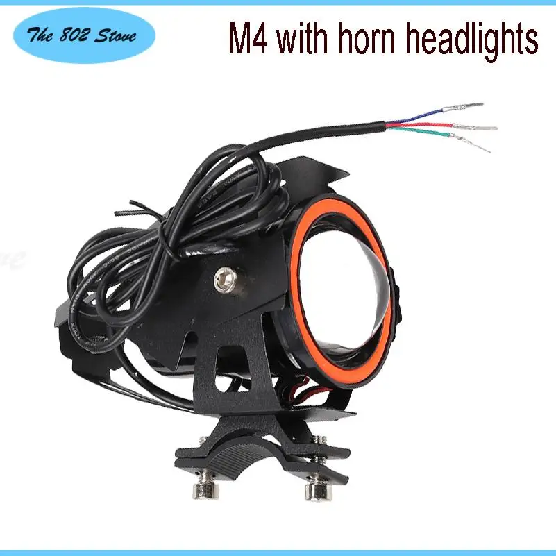 Motorcycle Headlight Fog Lights Super Bright Abgle Eyes Additional Spotlights Universal Moto Auxiliary U7 Mini LED Driving Lamp