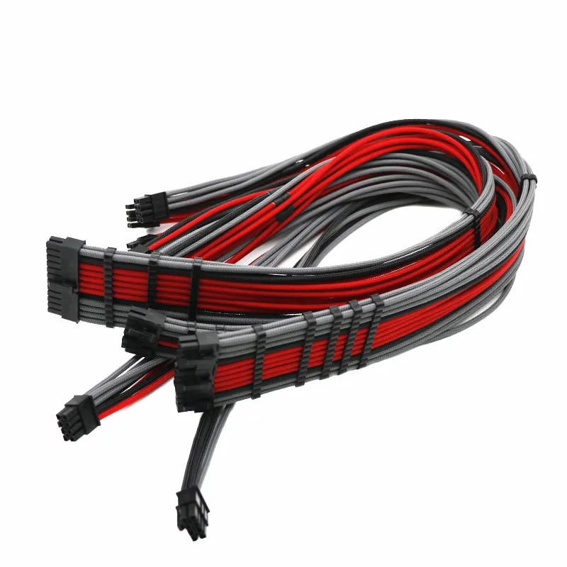 Custom PSU Modular Cable Kit for Seasonic Corsair CoolerMaster Silverstone Motherboard 24Pin CPU 8Pin GPU 8P 6P Sata IDE Cables