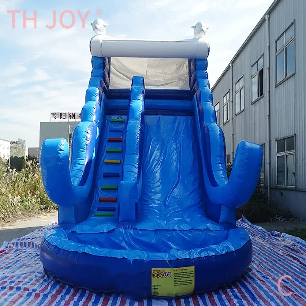 free ship to sea port,7x3.5x5m high inflatable water slides with pool for party and events,cheap inflatable slide jumper slide