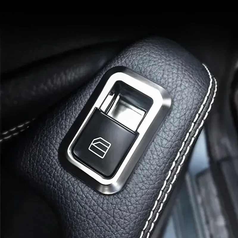 Car Styling Interior Door Window Glass Switch Buttons Frame Covers Stickers Trim For Mercedes Benz E Class Coupe W207 C207 A207
