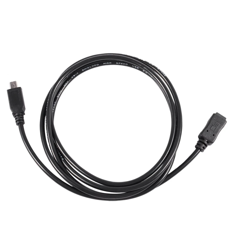 ذكر إلى أنثى تمديد كابل الحبل ، USB صغير B ، 5Pin ، أسود ، 3X ، 1.5m