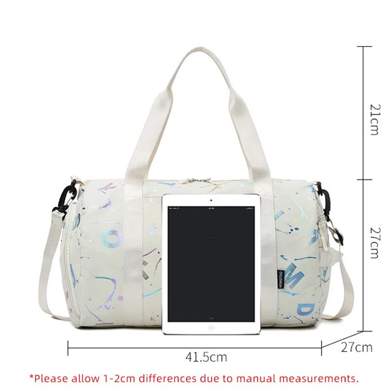 Gym Yoga Sport Dance Bag For Girl Boy Graffiti Travel Fitness Handbags Dry Wet Separation Crossbody Leisure Letters Printing