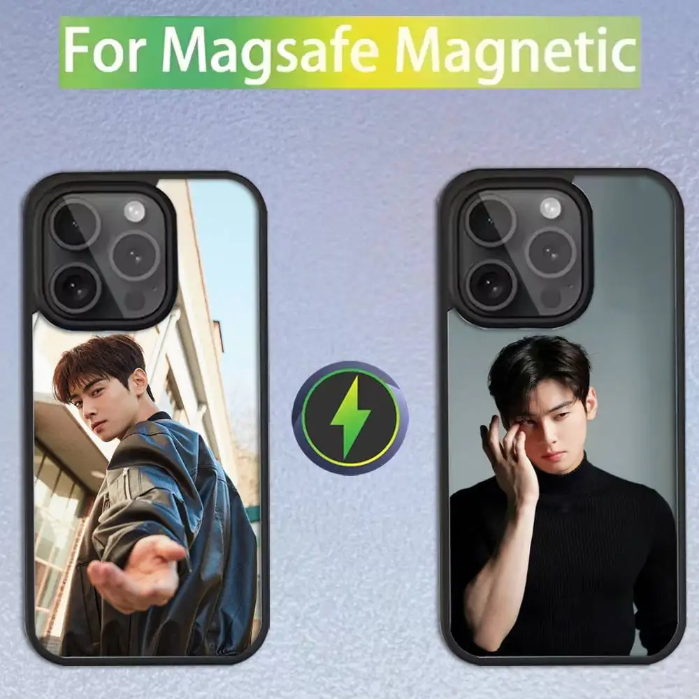 

Cha E-EunWoo Cool For iPhone 17,16,15,14,13,12,11,Pro,Max,Plus,Mini,SE4,E Magnetic Magsafe Wireless Charging Phone Case