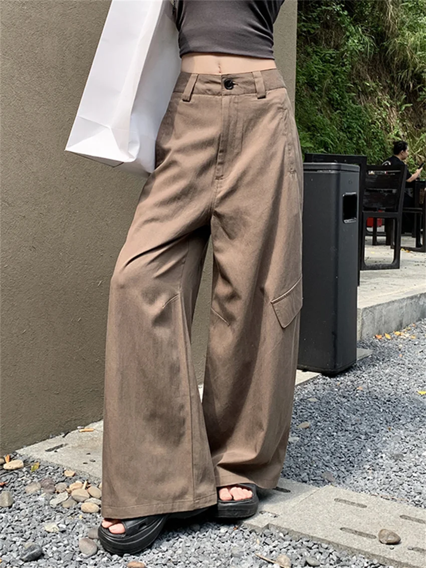 

Alien Kitty Vintage Solid Pants Women Wide Leg Casual Autumn Fashion Slim Loose 2023 Chic Office Lady Minimalist All Match