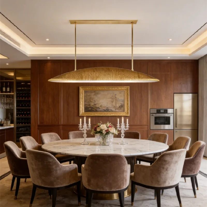 Modern Nordic Large Linear Pendant Light For Dining Room Kitchen Island Restaurants Vintage 60 Inch Brass Pendant Ceiling Lamp