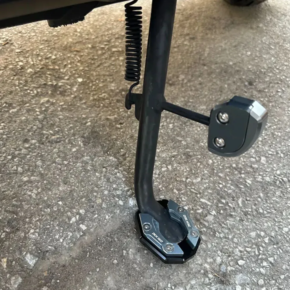 

For Honda PCX125 PCX150 PCX160 PCX 125 150 160 2021-2023 2024 2025 Motorcycle Kickstand Side Stand Enlarger Extension Plate Pad