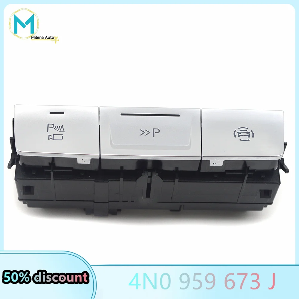 

4N0959673J For Audi A6 C8 A7 A8 Q7 Q8 Silver Chrome Multi function Switch PDC Park Assist Radar Switch 4N0 959 673 J