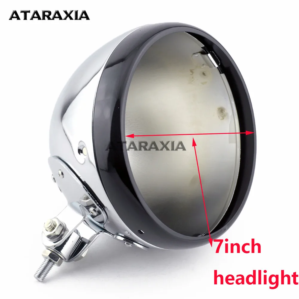 7 inch LED Motorcycle Bottom Mount Round Headlight Housing Mount Headlamp Bucket Lighthouse Head Light Shell Headlight Bucket
