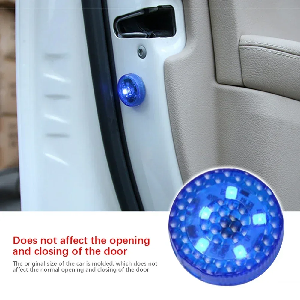 2Pcs Universal 5 LED Car Opening Door Safety Warning Light LED Anti-collision Lamp Flashing Alarm Parking Warning Light