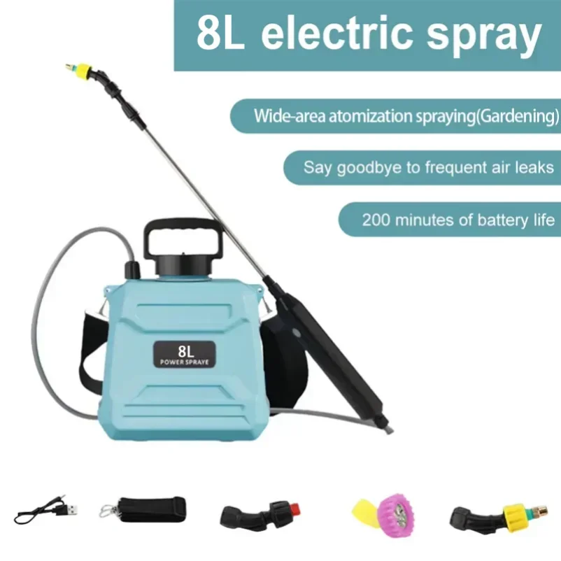 Elektrische spuitmachine Draagbare landbouwspuit voor thuis Hoge druk pesticiden spuitmachine Tuinbewatering Bloemennevelmachine