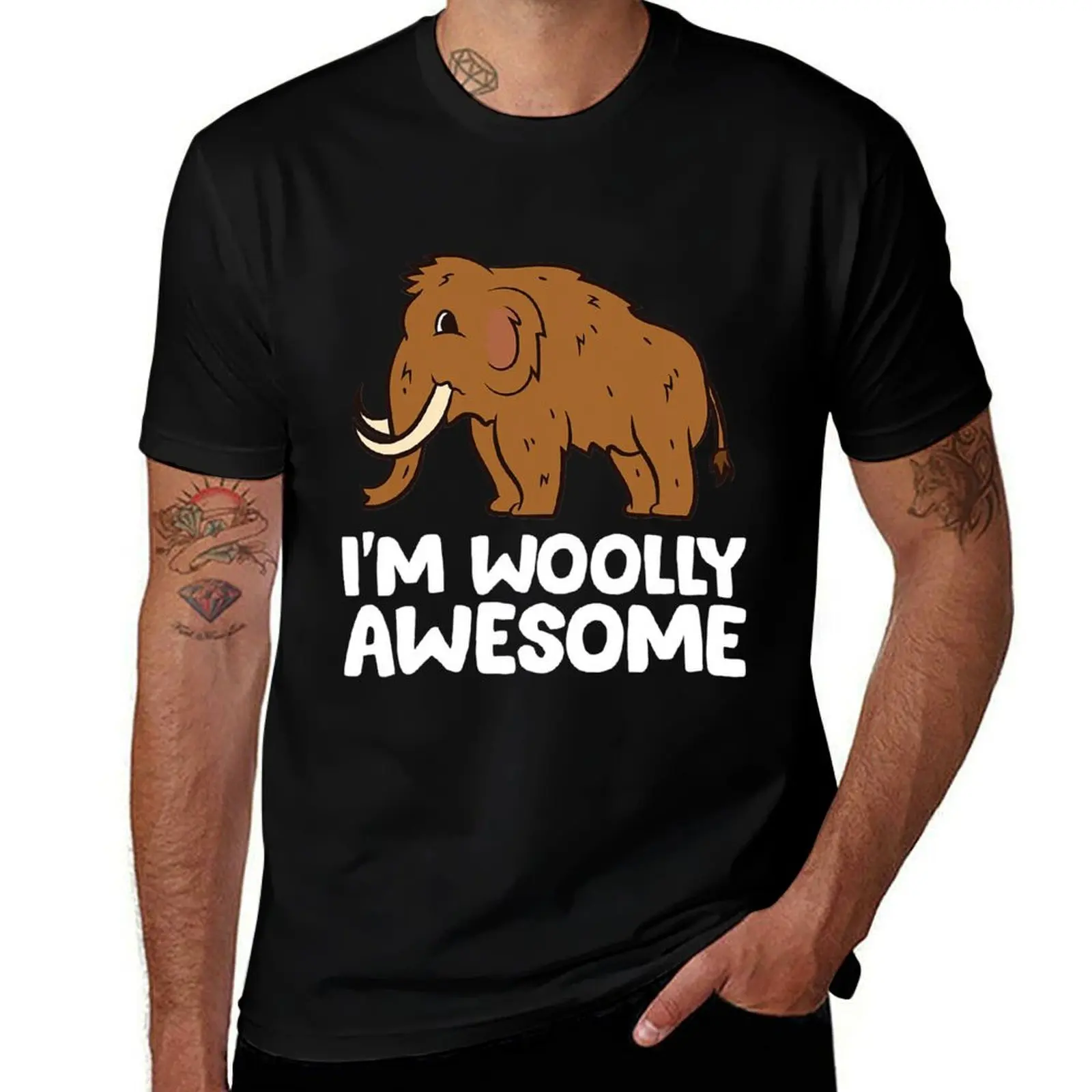 

I'm Woolly Awesome Cute Boys Girls Kids Woolly Mammoth T-Shirt T-Shirt Minimalist Casual Short Sleeve Top