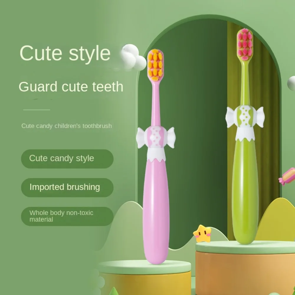 Food Grade Candy Shape Toothbrush Tooth Decay Prevention Teeth Cleaning Mini Manual Toothbrush Fits Gums Soft-bristled