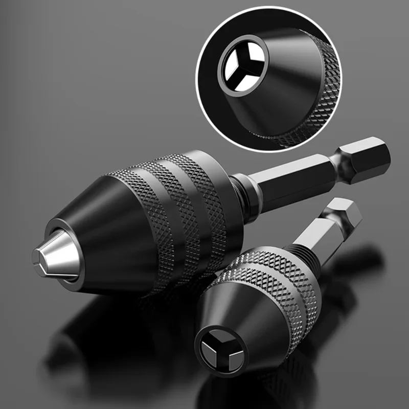New Quick Change Hexagonal Handle Twist Drill Chuck 0.3-6.5mm Three Jaw Self Centering Electric Grinding Tool Set for Workshop