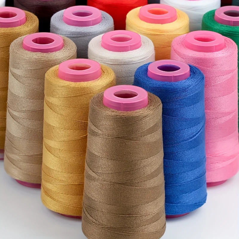 A set of polyester sewing thread, 203 thread, suitable for jeans, patchwork, and hand sewing - available in multiple colors