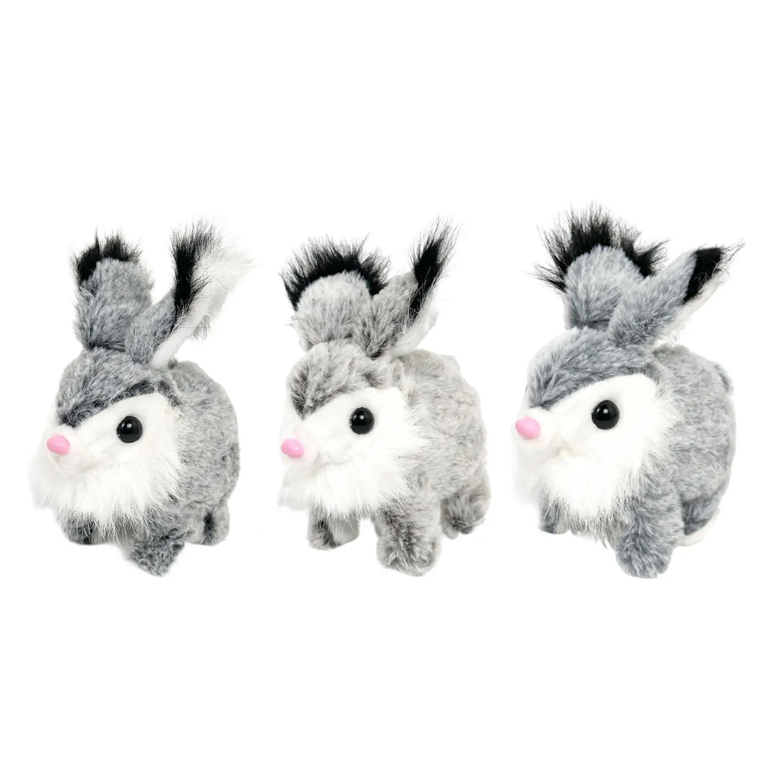 Plush Bunny Toy Educational Realistic Rabbit Interactive Electronic Pet Animated Walking with Sounds and Movements for Children