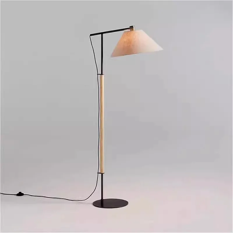 Retro Massivholz Stehlampe Zen Wohnzimmer Teestube Studie Lesen Nachttisch vertikale Stehlampe