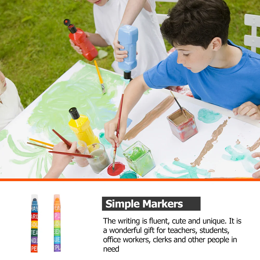 

2 шт. флуоресцентные ручки, маркеры, наборы маркеров, многофункциональные офисные школьные аксессуары, портативные письменные принадлежности, без утечки чернил