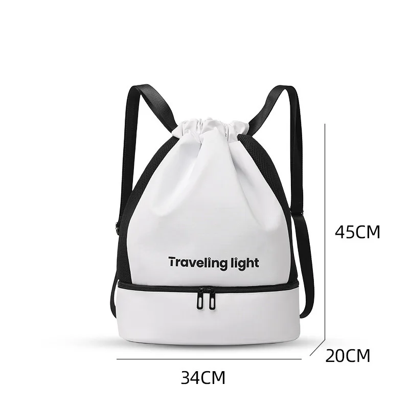 Faltbare wasserdichte Sporttasche Fitness Rucksack Kordel zug Kleidung Schuhe Aufbewahrung tasche Wandern Camping Strand Schwimmen nass und trocken Taschen