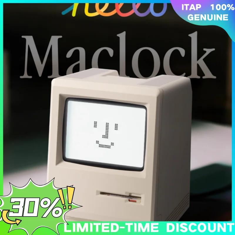 

New Retro Clock Creativity Maclock Alarm Clock Student Specific Wake Up Artifact Desktop Decor Electronic Display Alarm Clock