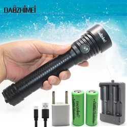 profession Diving flashlight 6000 lumen 3*L2 LED Super Bright underwater 100M Waterproof Dive Swimming Lamp Lantern fishing