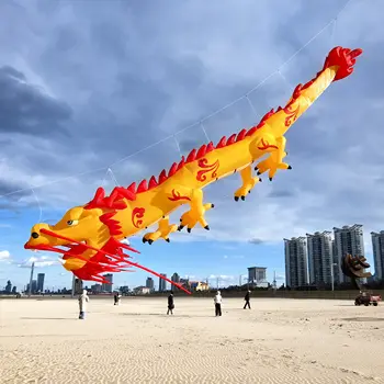 9公里15米龍形風箏線洗衣成人高品質柔軟充氣戶外動物表演風箏吊墜 10 最佳銷售 龍風箏 - №4