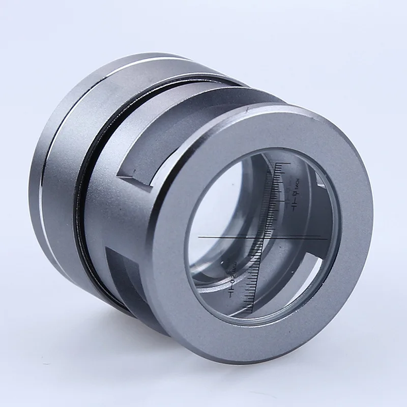 10X Cylindrical Detection Magnifying Glass Portable Metal Frame K9 Optical Lens Desktop Magnifying Glass