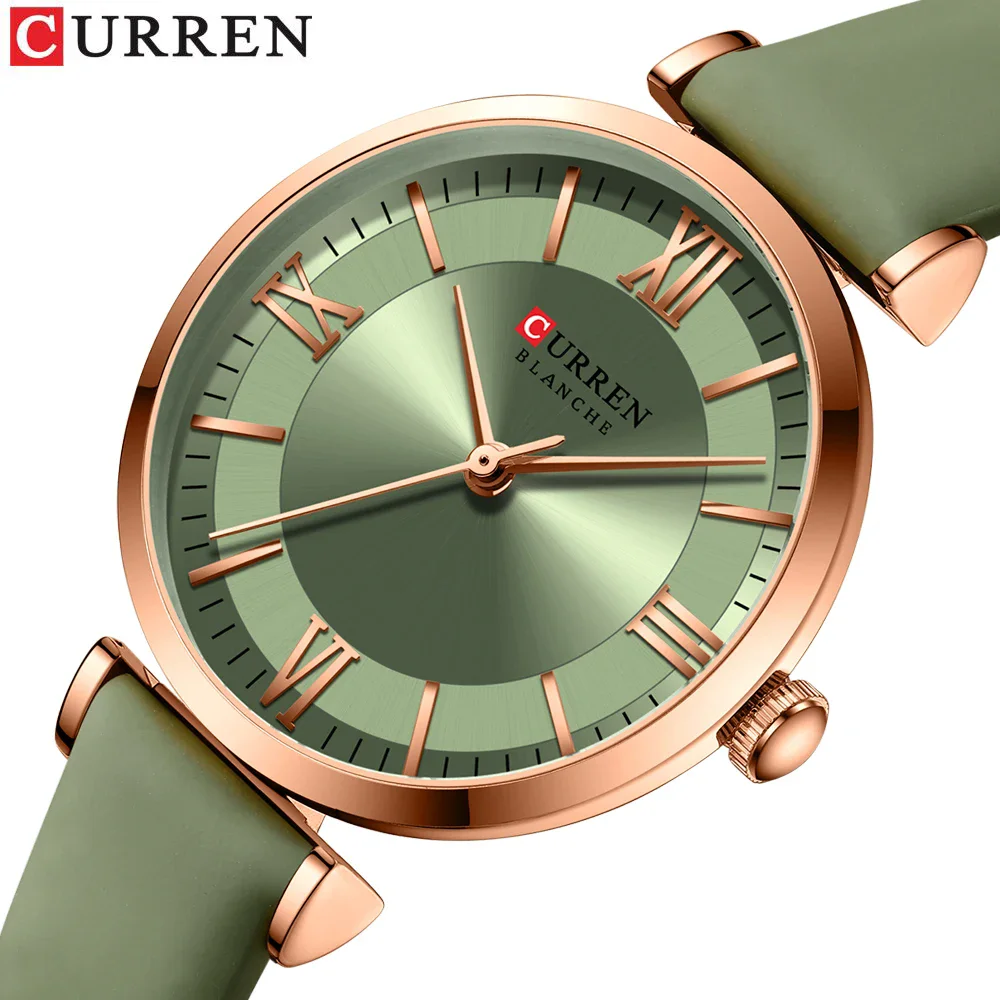 CURREN 9079 Elegant Women\'s Quartz Watch Fashion Casual Leather Strap Waterproof Clock Business Lady Watch Gift reloj mujer