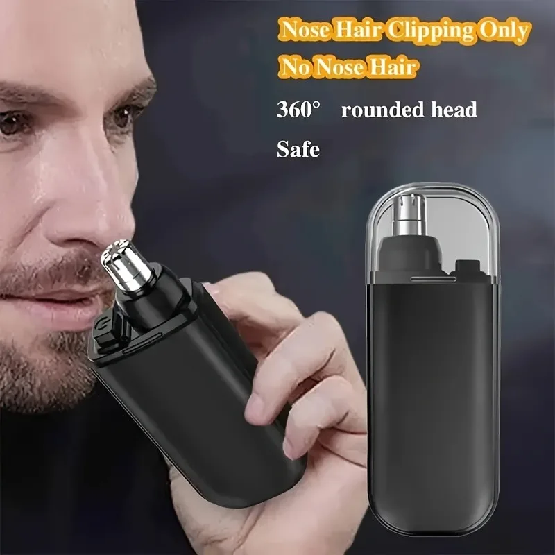 Nose Hair Trimmer for Men and Women, Painless Rechargeable Nose and Ear Clipper with High Torque Motor and Double-Edged Blade