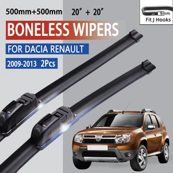 For Dacia Renault Duster MK1 2009-2013 Car Wiper U-type Soft Rubber Boneless Wiper HD Quiet Durable Automotive Wiper 20